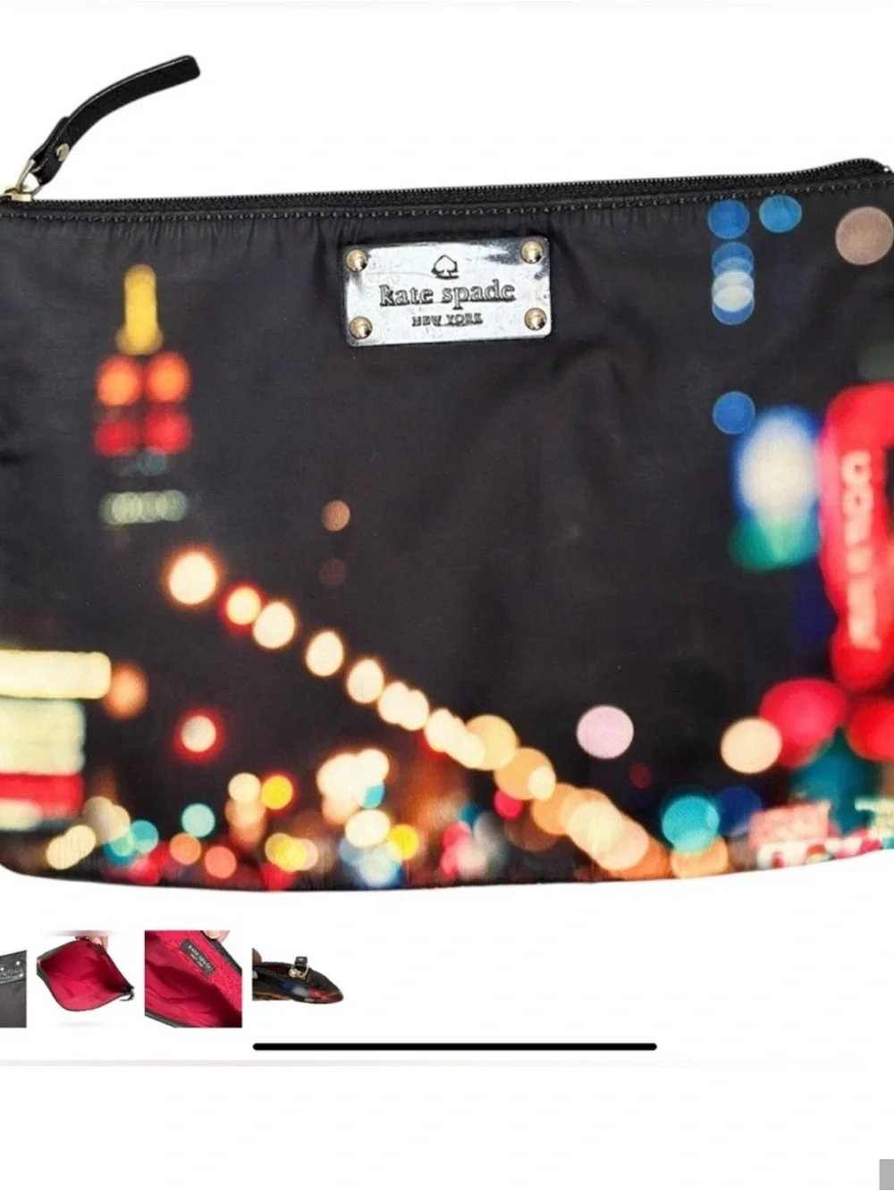 KATE SPADE Cosmetics Bag Zip-Pouch New York 